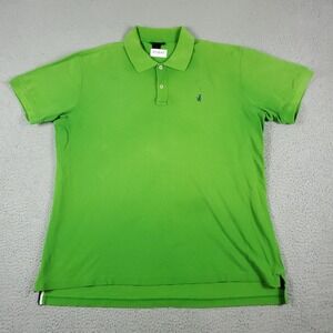 Express Green Casual Mens Short Sleeve Polo Shirt Size Medium  *STAINED*
